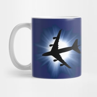 Boeing 747 - Jumbo Jet Passenger Airliner with Sun Glare Mug